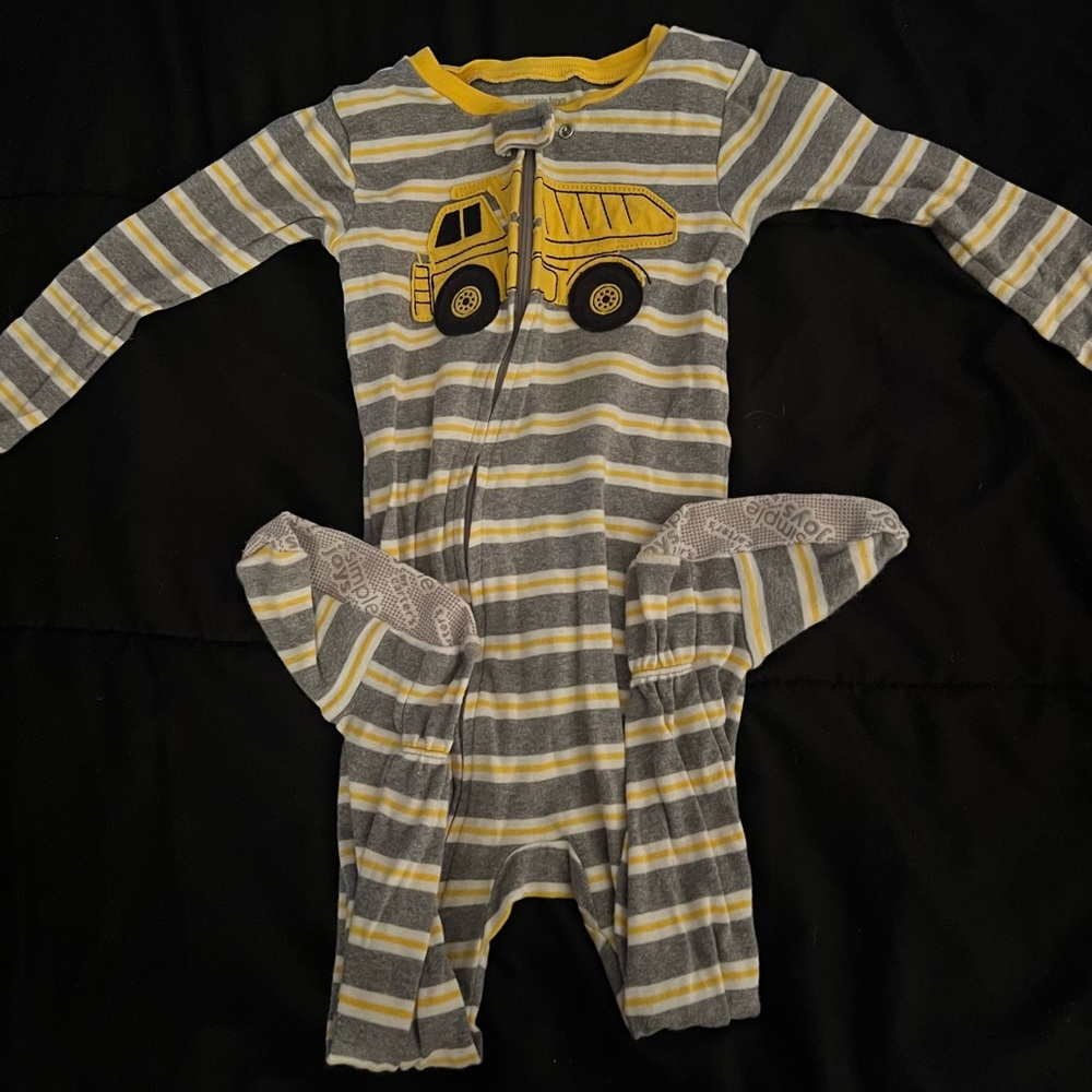 Carters Onesie w Dump Truck footsies